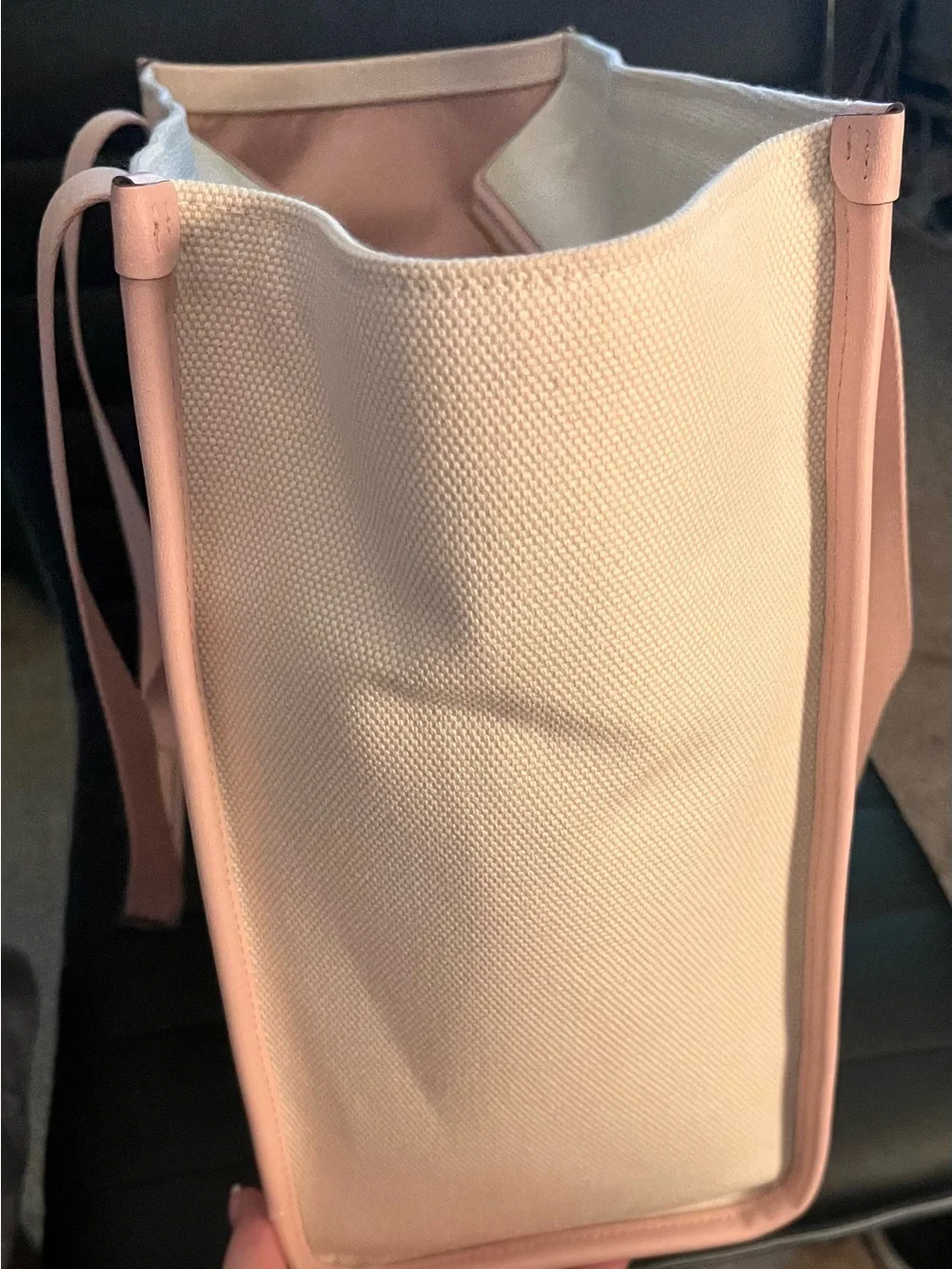 kate spade large kip tote in rose smoke multi pink/canvas